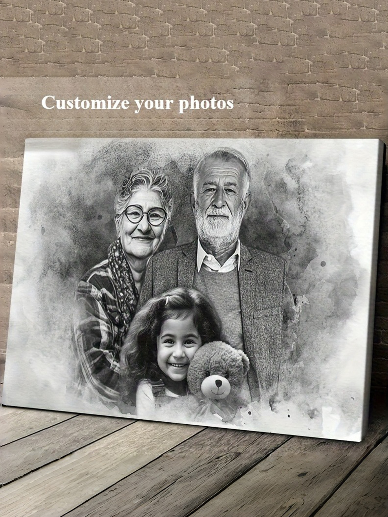 Custom Wooden Picture Frame with Canvas Art